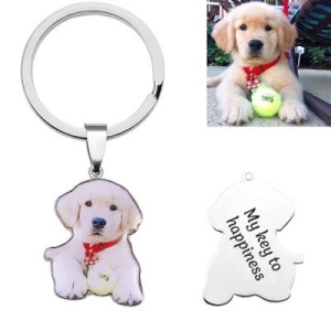 Customized Pet Color Photo Keychain