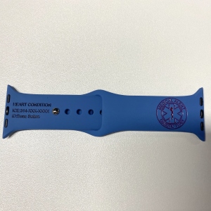 Customized Medical Alert Apple Watch Band with Sign not Required
