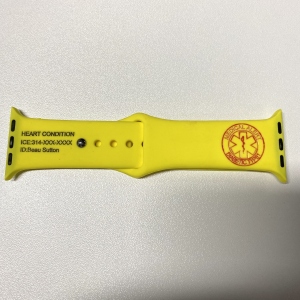 Customized Medical Alert Apple Watch Band with Sign not Required
