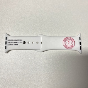 Customized Medical Alert Apple Watch Band with Sign not Required