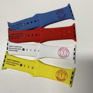 Customized Medical Alert Apple Watch Band with Sign not Required