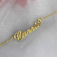 Custom Women's Name Bracelet 18k Gold Plated