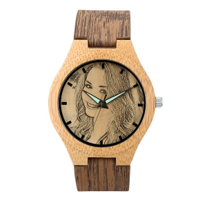 Men/Women Customized Photo Bamboo Wood Watch