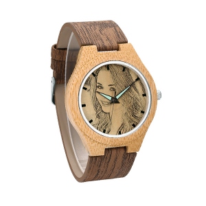 Men/Women Customized Photo Bamboo Wood Watch