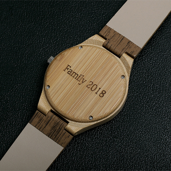 Men/Women Customized Photo Bamboo Wood Watch